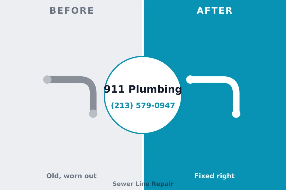 Before and after: plumbing repair Lordship, CT